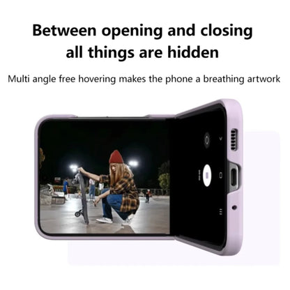 Luxury Skin Feel Phone Case for Samsung Galaxy Z Flip 7 FE 6 5 Silicone Finger Ring Shockproof 2-piece Candy Color Hard PC Cover