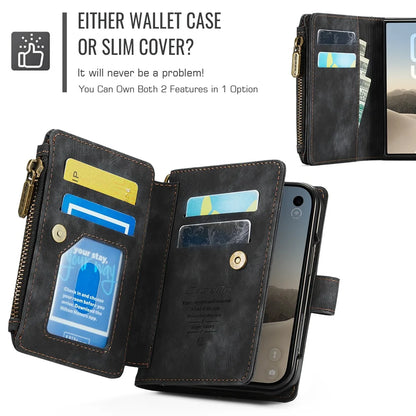 iPhone Duo Phone Case, Built-in Card Holder Wallet Phone Leather Stand Case for iPhone Duo Wristlet Strap