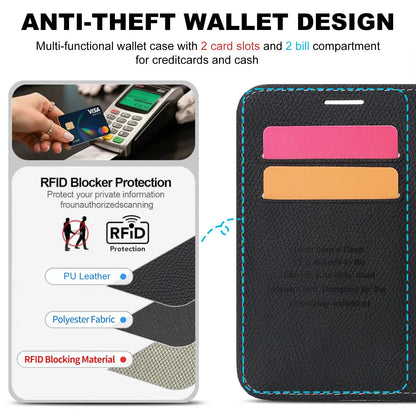 New Case for iPhone Duo Apple 18 Fold Wallet&Card Slot Holder Flip Leather With Wrist Strap Shockproof Cover for iPhone DUO