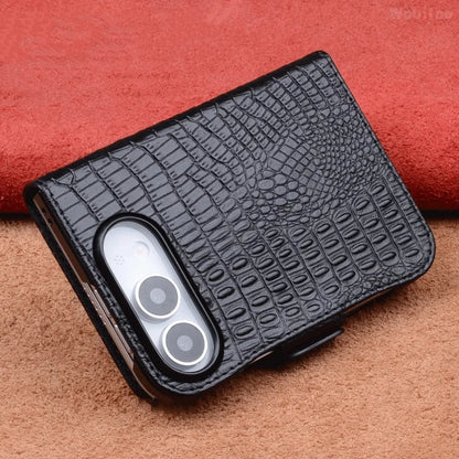 Premium Cowhide Leather Hand-sewn Flip Case for iPhone Duo Business Full Cover