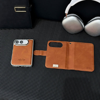 2 in 1 Detachable Magnetic Flip Cards Solt Wallet Leather Case for iPhone Ultra 18 Fold for Magsafe Shockproof Skin Feel Cover