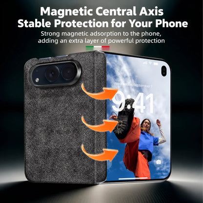 For iPhone Duo 100% Real ALCANTARA Magnetic Case With MagSafe Supercar Same Suede Luxury Leather Cover For iPhone Duo