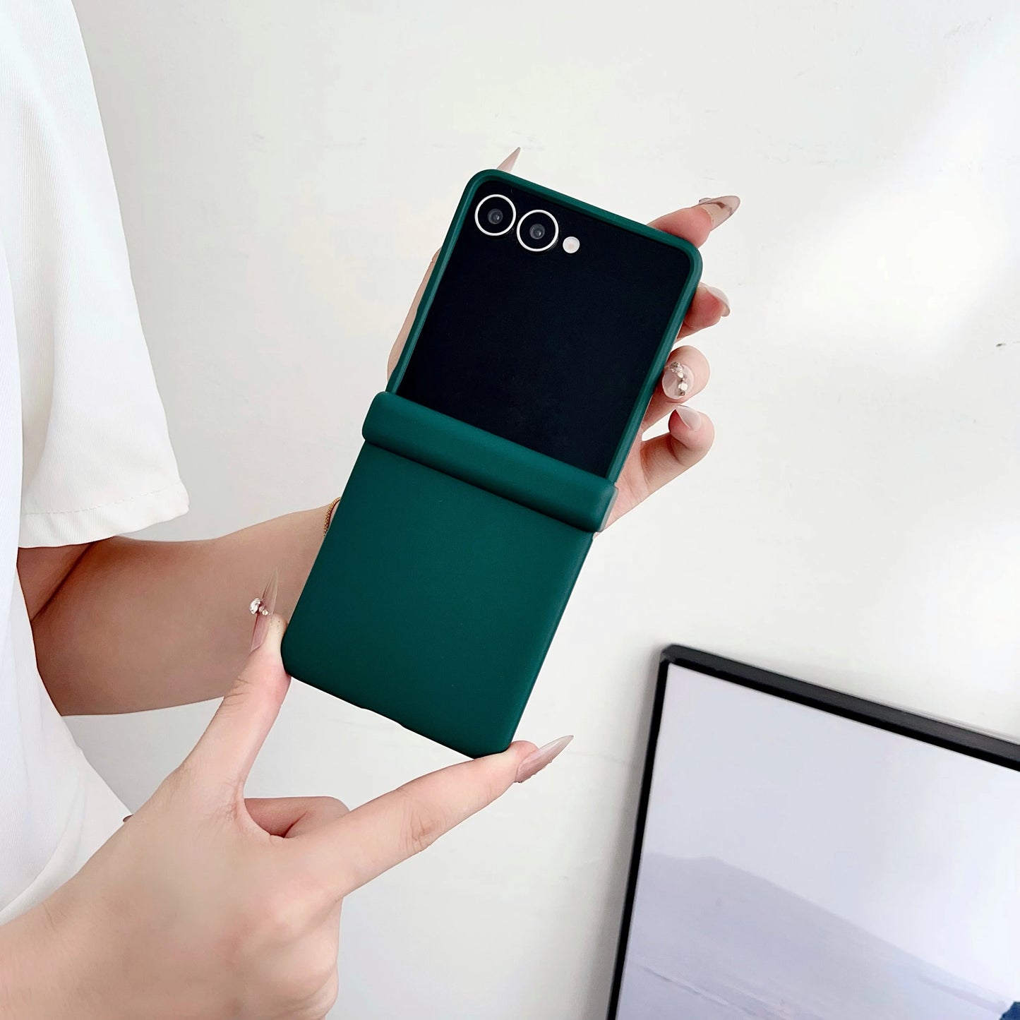 luxury Official Liquid Silicone Matte Phone Case For Samsung Z Flip 7 6 5 4 3 Original Candy Color Central Axis Shockproof Cover