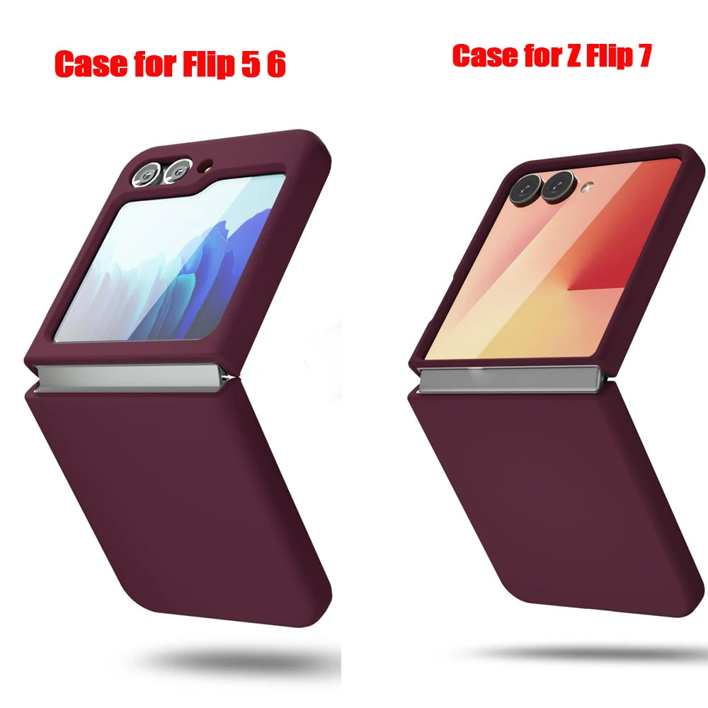 Liquid Silicone Case for Samsung Z Flip 7 Slim Ultra Thin Skin Feel Men Women Cover for Samsung Galaxy Z Flip 7 FE 6 5 4 3 2 1