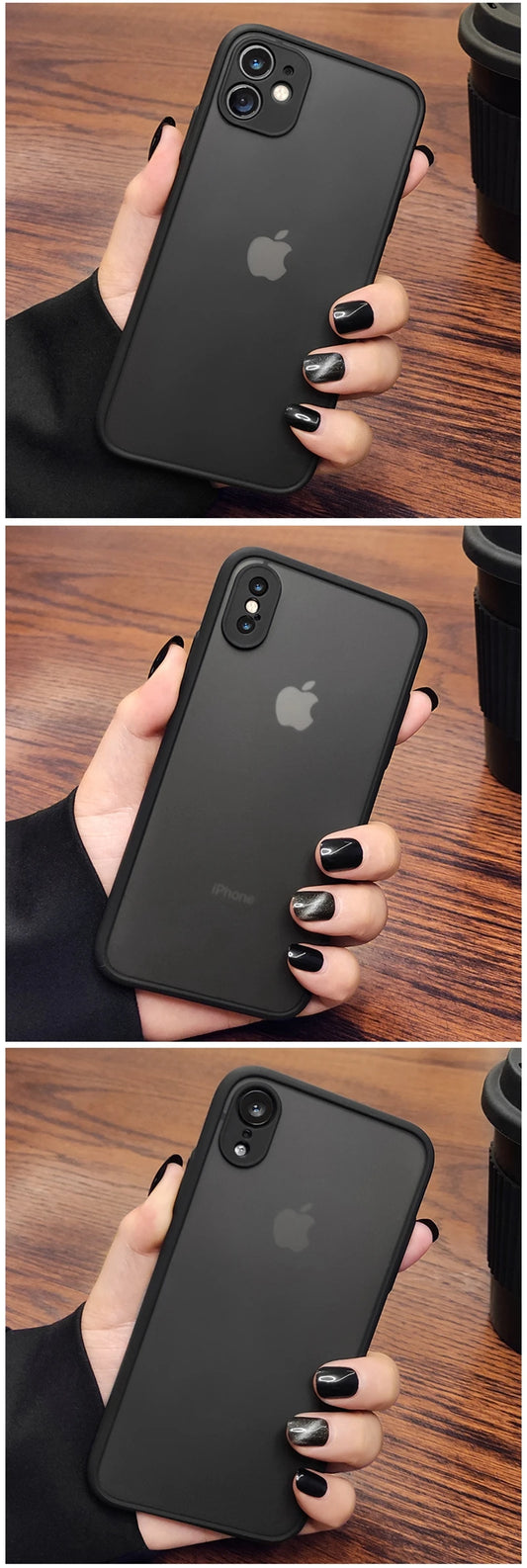 Luxus Stoßfeste Matte Harte PC Handyhülle Für iPhone 17 Air 16 16e 15 14 13 12 11 Pro Max Plus Mini Bumper Transparente Abdeckung