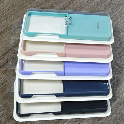 For Samsung Galaxy Z Flip 7 6 5 Flip5 Flip6 Flip7 5G case Silky Soft-Touch Liquid Silicone Case Shockproof Back Protective Cover