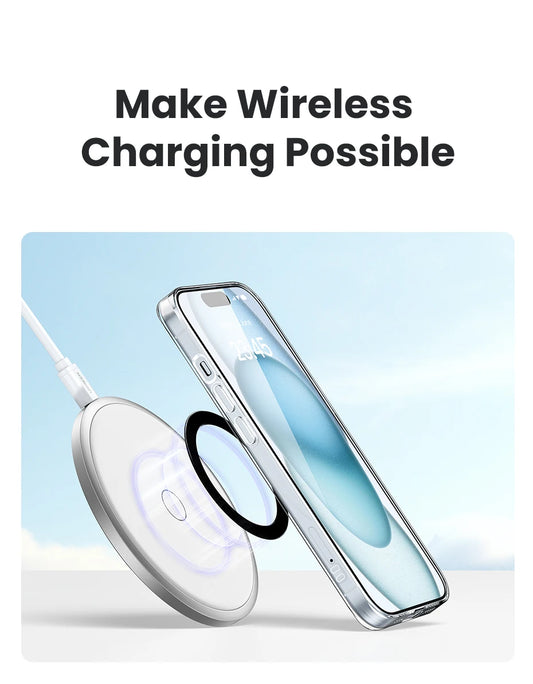 UGREEN Magnetischer Metallring für MagSafe iPhone 16 15 14 Pro Android Handys Plattenaufkleber Ringe für MagSafe Wireless Ladegerät Ständer