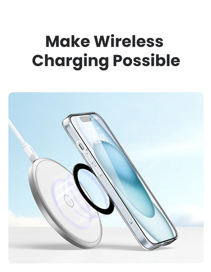 UGREEN Magnetic Metal Ring for Magsafe iPhone 16 15 14 Pro Android Phones Plate Sticker Rings For Magsafe Wireless Charger Stand
