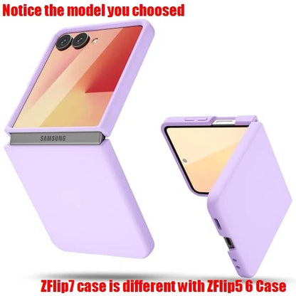 Liquid Silicone Case for Samsung Z Flip 7 Slim Ultra Thin Skin Feel Men Women Cover for Samsung Galaxy Z Flip 7 FE 6 5 4 3 2 1