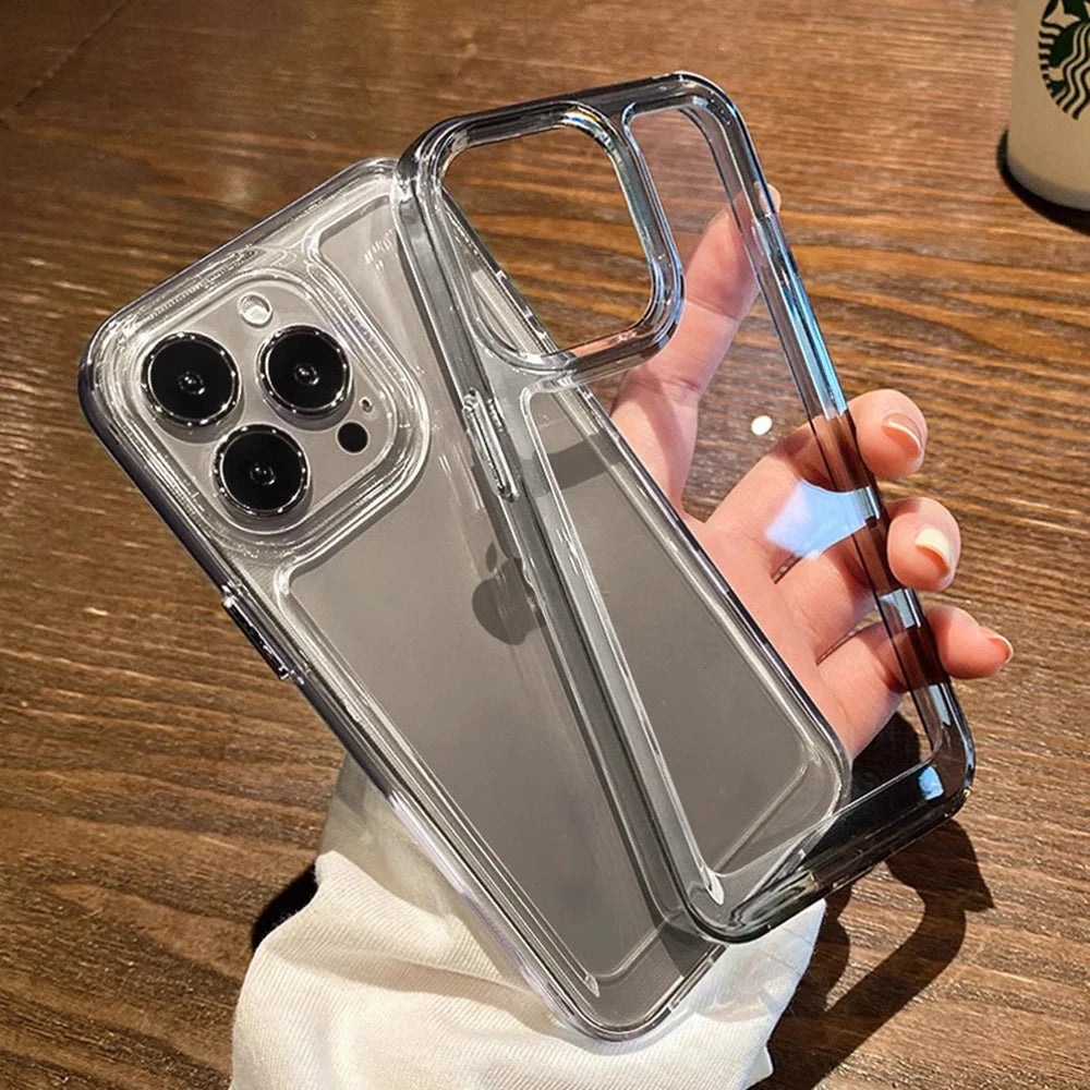 New Transparent Acrylic Clear Phone Case For iPhone 17 Pro Max 17 Air 16 15 14 13 12 11  Plus Soft Shockproof Bumper Cover