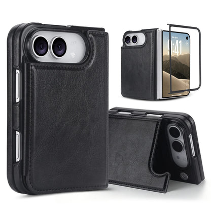 Crazy Horse Texture Card Slots Wallet Leather Case for iPhone Duo Ultra 18 Fold Wide Shockproof book Stand RFID Blocking Cover