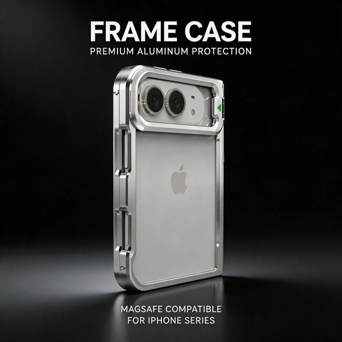 High quality metal border bracket phone case, for iPhone Duo metal border anti drop phone case, with central hinge Cover