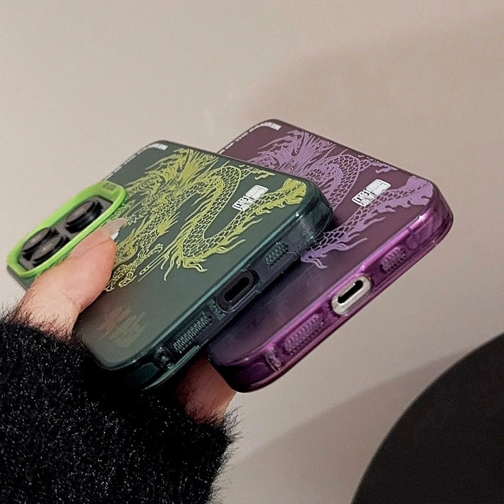 Luxury Dragon Embossed Phone Case for Oppo Reno14 Reno13 Reno12 Reno11 Reno10 Reno8 Reno7 Z F T Pro Plus 4G 5G Matte Back Cover