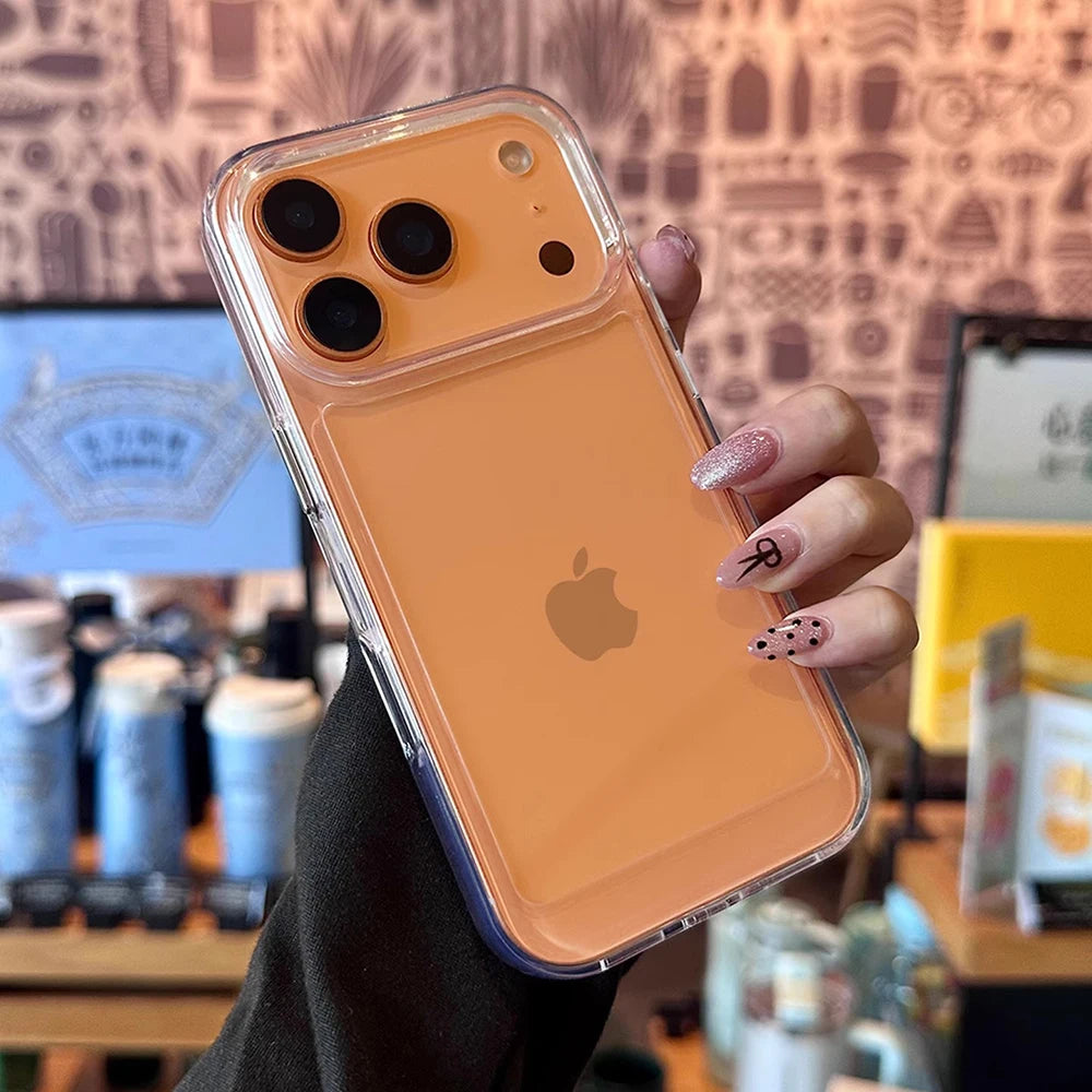 New Transparent Acrylic Clear Phone Case For iPhone 17 Pro Max 17 Air 16 15 14 13 12 11  Plus Soft Shockproof Bumper Cover