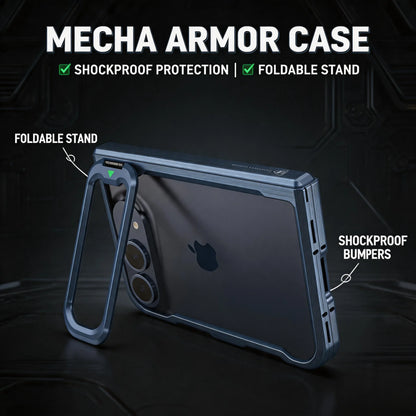 High quality metal border bracket phone case, for iPhone Duo metal border anti drop phone case, with central hinge Cover