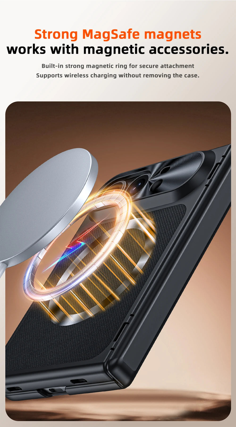 Skin Feel Fabric Texture Magnetic Phone Case For iPhone Duo For Magsafe Shell Film Integrated Shockproof Foldable Cover