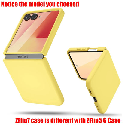 Liquid Silicone Case for Samsung Z Flip 7 Slim Ultra Thin Skin Feel Men Women Cover for Samsung Galaxy Z Flip 7 FE 6 5 4 3 2 1