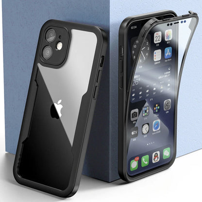 Luxury 360 Full Body Front+Back Case For iPhone 16 15 14 13 11 12 Pro Max XS X XR 7 8 Plus Silicone Bumper Shockproof Cover