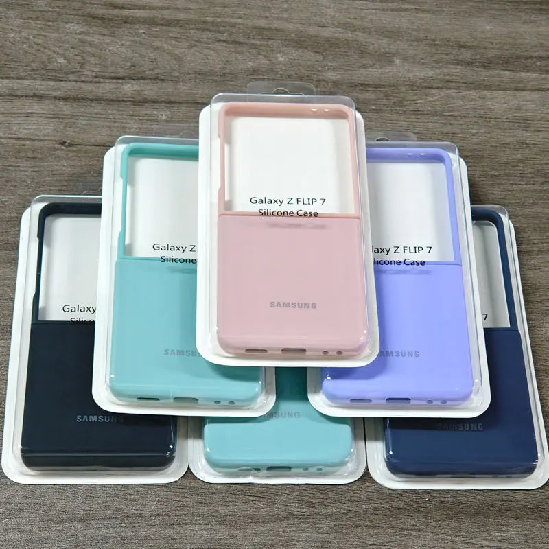 For Samsung Galaxy Z Flip 7 6 5 Flip5 Flip6 Flip7 5G case Silky Soft-Touch Liquid Silicone Case Shockproof Back Protective Cover