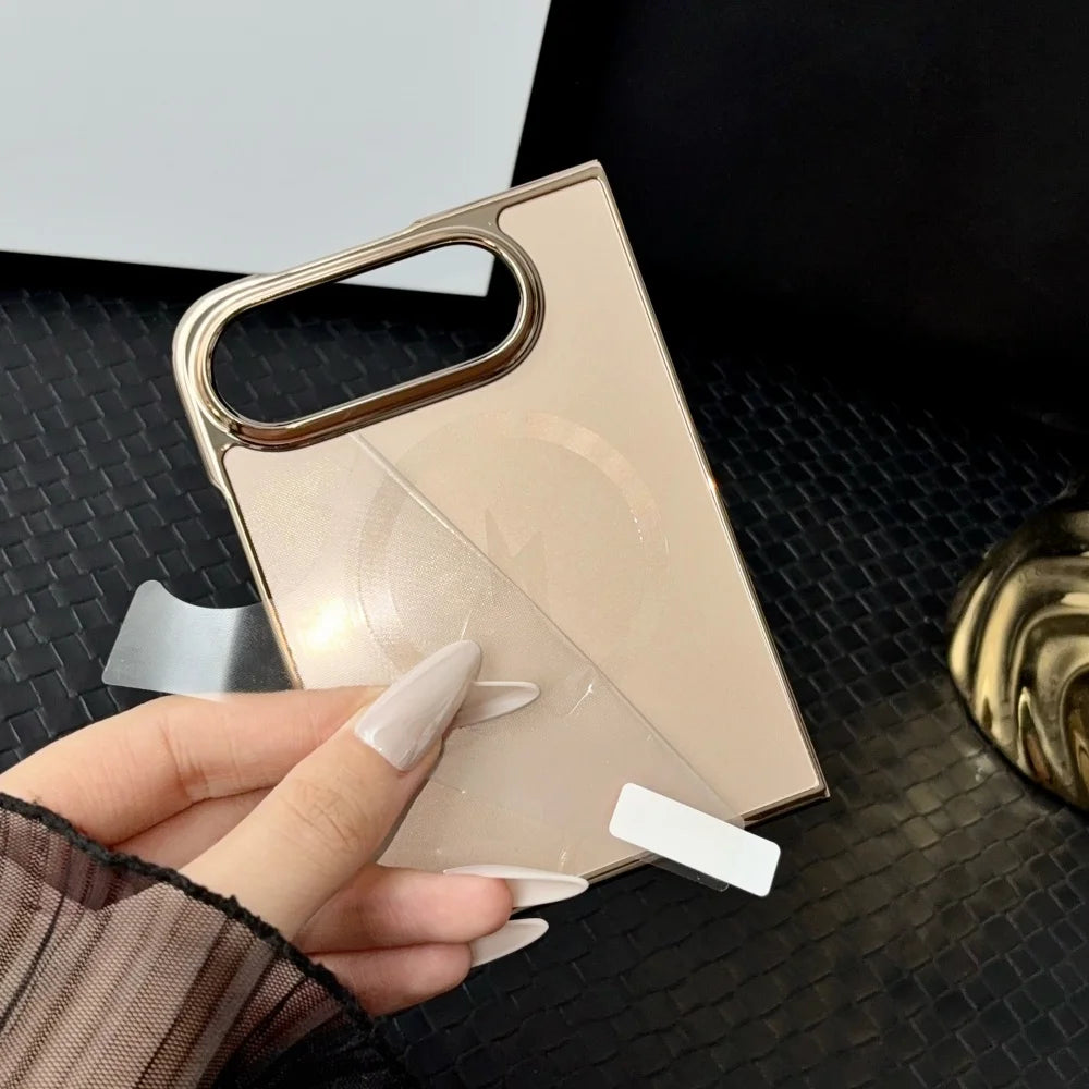 For iPhone 18Fold Case Plating for Magsafe Frosted Case For iPhone Duo Fold AG Fine Matte Texture Shockproof Back Cover 18Fold