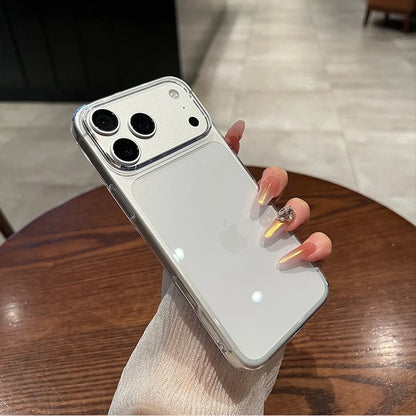 17 ProMax Ultra Thin Transparent Orange Phone Case For iPhone Air 16 15 14 13 12 Pro Max Plus Acrylic PC Slim Plating Hard Cover