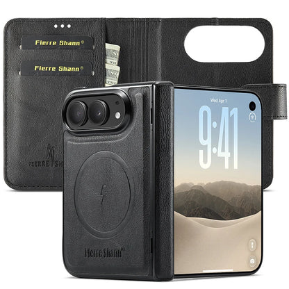 Detachable Magnetic Wallet Leather Flip Case For iPhone Duo Removeable Book Cover