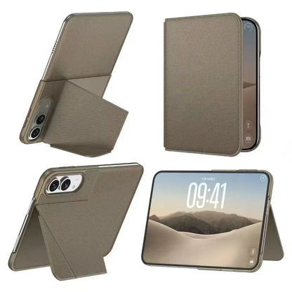technology cloth pattern magic telescopic protective cover for iPhone Duo, all-inclusive woven leather cover for Magsafe ecology