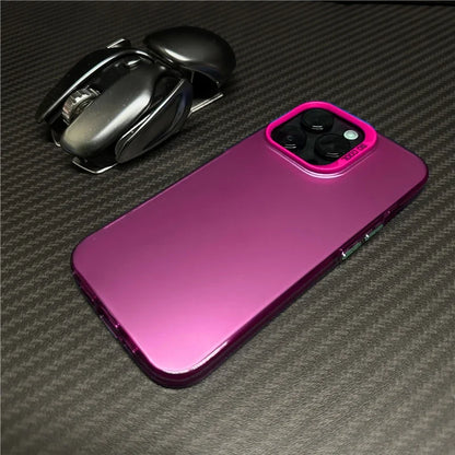 Funda Laser Metallic Aurora Color Matte Case For Xiaomi Redmi Note 14 13 12 11 10 Pro Plus 5G 4G 9S Hard Shockproof Bumper Cover