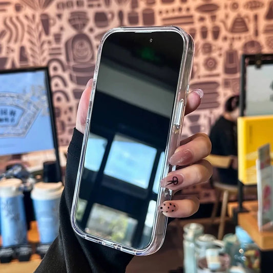Luxus Klare Harte Acryl Handyhülle Für iPhone 17 Air 16 15 14 13 12 11 Pro Max XS XR X Plus Weiche Stoßfeste Bumper Abdeckung