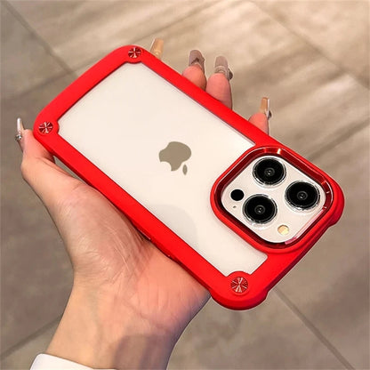 Luxury Rugged Heavy Duty Shockproof Case For iPhone 16 15 14 13 12 11 Pro Max 16Plus Silicone Bumper Transparent Hard Back Cover