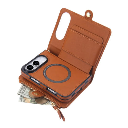 Luxury with Zipper Card RFID Blocking Flip Folio Book Phone Case Capa For iPhone Duo Wallet Candy Color Shockproof Back Funda