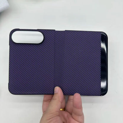 Sulada Carbon Fiber Pattern Leather Magsafe Case for iPhone Duo New Arrival Business Window View Flip Cover