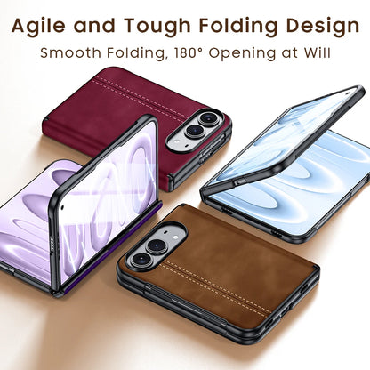 Luxury Vintage Sheepskin Texture Phone Case For iPhone Duo 18 Fold 18 Ultra Matte Skin Feeling Shockproof Cover