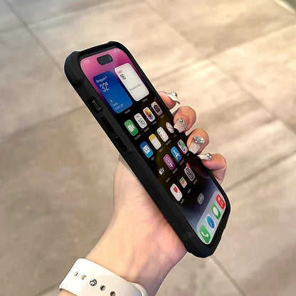 Luxury Rugged Heavy Duty Shockproof Case For iPhone 16 15 14 13 12 11 Pro Max 16Plus Silicone Bumper Transparent Hard Back Cover