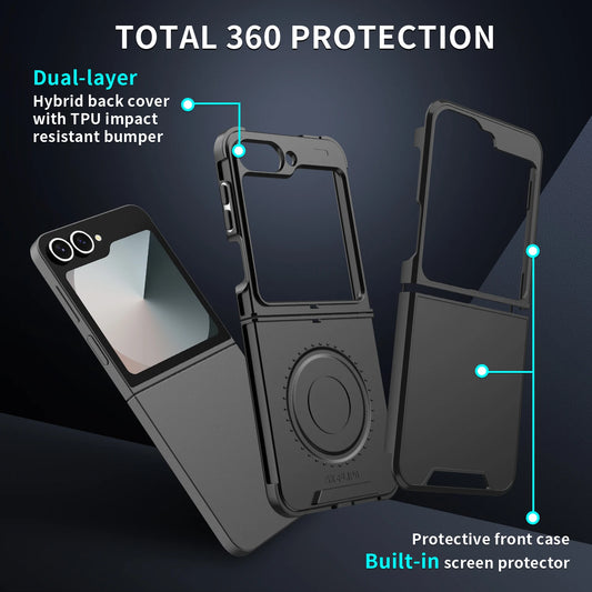 Luxuriöse Original Offizielle Schlanke Matte Schutz Handyhülle Samsung Galaxy Z Flip 7 6 5 4 Für Kabelloses Laden Stoßfeste Abdeckung