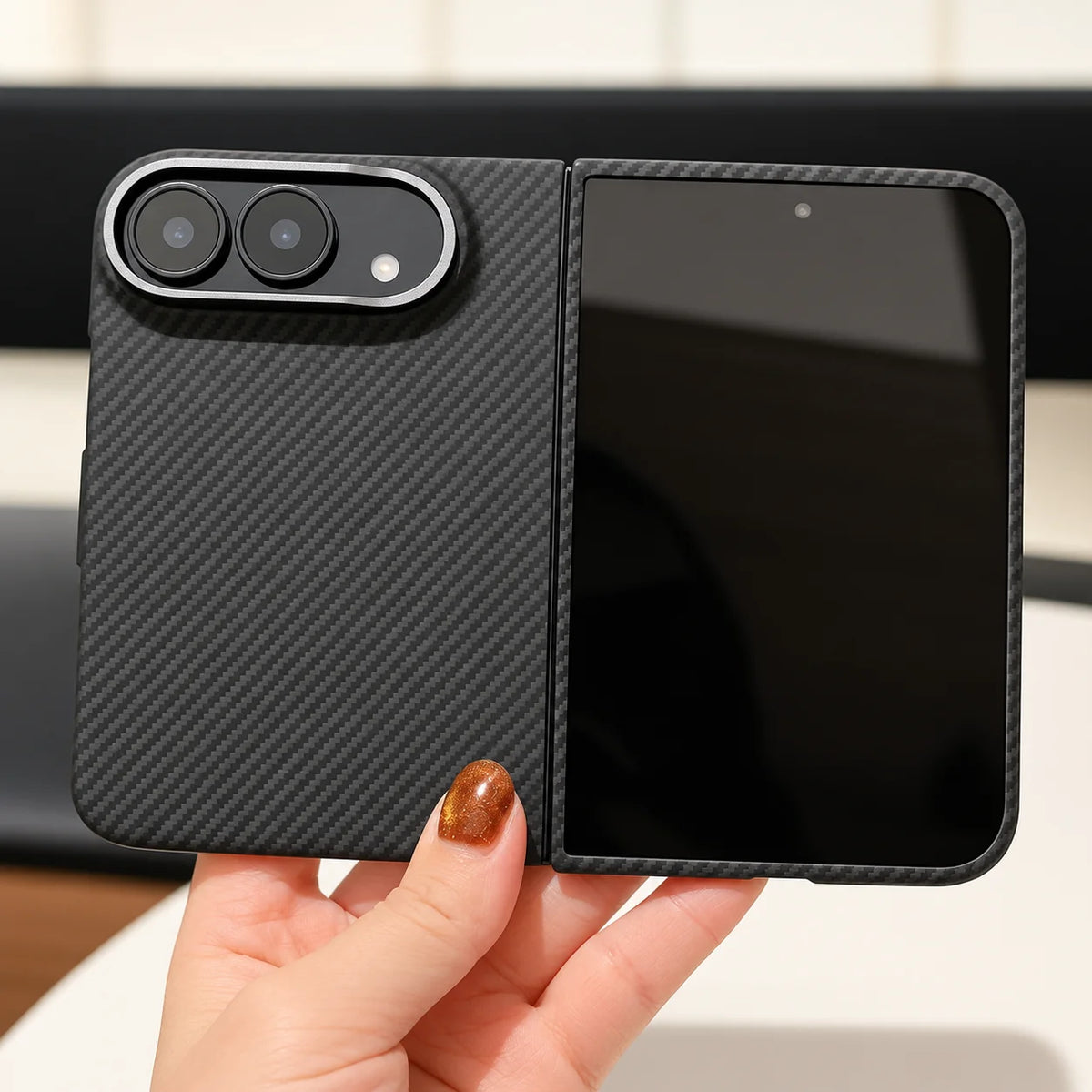 iPhone Duo Magnetic Case 600D Aramid Kevlar Woven Caseless Feeling Slim & Light Hinge Protection Compatible With MagSafe