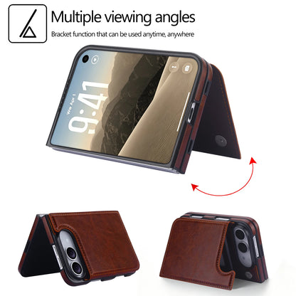 Crazy Horse Texture Card Slots Wallet Leather Case for iPhone Duo Ultra 18 Fold Wide Shockproof book Stand RFID Blocking Cover