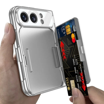 Luxury Wallet Card Slot Bracket Stand PC Magnetic Case For iPhone Duo 18 Fold Built-in Screen Film Hinge Protection Holder Cover