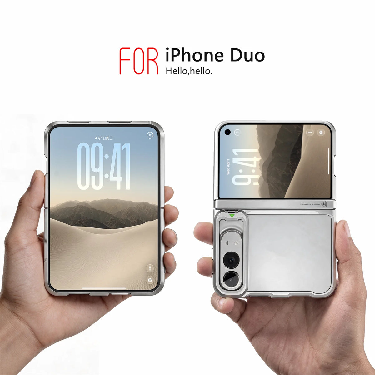 LUPHIE Luxury Aluminum Alloy Metal Bumper Case for iPhone Duo (18 Fold) Camera Stand Defender Cover Cooling Frame Case Funda
