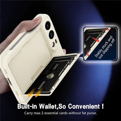 For iphone Duo 5G Case Wallet Credit Card Slot Hinge Protection Cover For iphoneDuo With Screen Glass S Pen Slot Case