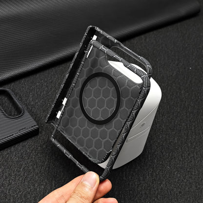 Aramid Fiber Case For iPhone Duo iPhone Ultra 18 Fold Carbon Fiber Texture Slim Hard Shockproof Full Protective Fold Phone Cover