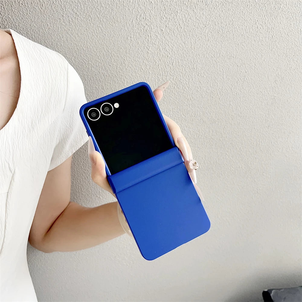 Original Liquid Silicone Hinge Stand Case Samsung Galaxy Z Flip 7 6 5 4 3 Matte Skin Shockproof Candy Ultra Thin PC Soft Cover