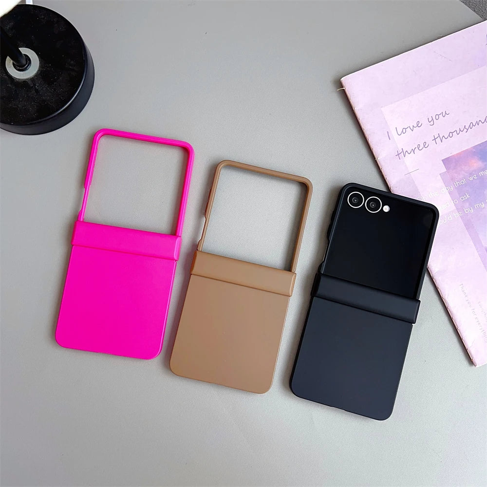 Original Liquid Silicone Hinge Stand Case Samsung Galaxy Z Flip 7 6 5 4 3 Matte Skin Shockproof Candy Ultra Thin PC Soft Cover