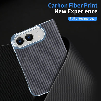 iPhone Duo Carbon Fiber Texture Business Design Phone Case - Slim Shockproof 18Fold Bumper Front Rear Cover for Apple iPhone