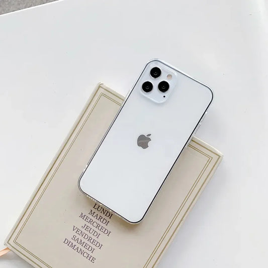 Ultradünne schwarze transparente Hülle für iPhone 15 14 13 12 11 Pro Max Mini Xs XR X 7 8 Plus 6S transparente weiche TPU-Silikon-Rückschale