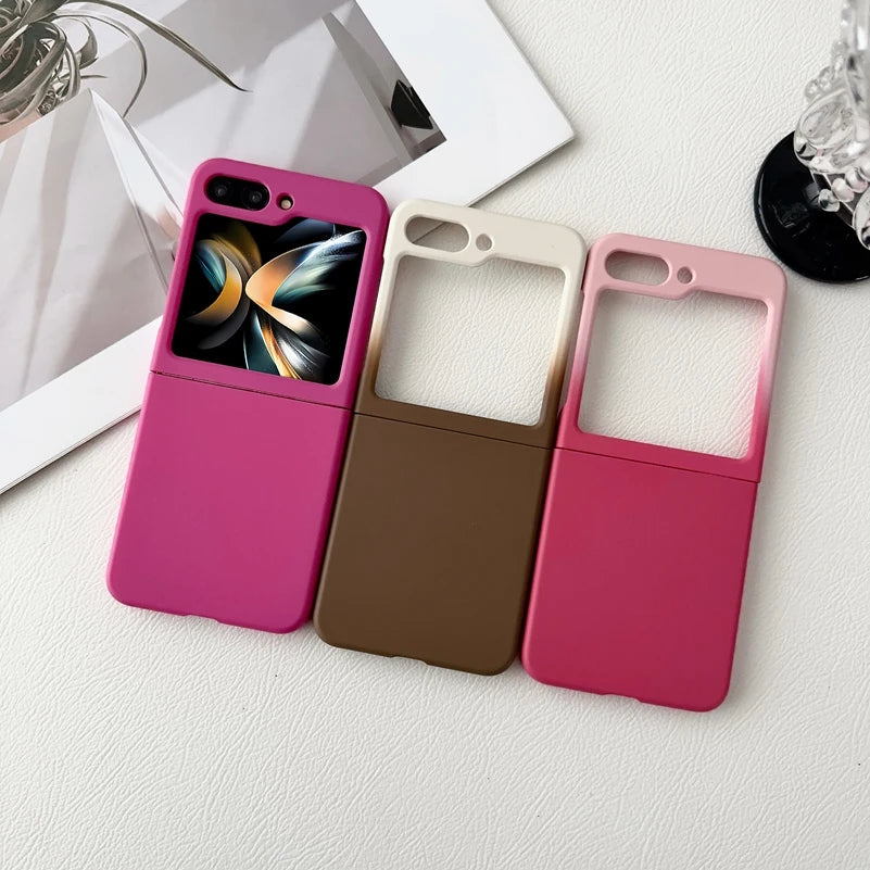 Z Flip7 Case Ultra Thin Matte Slim for Samsung Galaxy Z Flip 7 6 5 ZFlip 4 3 5G flip6 Gradient Color Hard Shockproof PC Cover