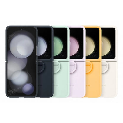 Original Liquid Silicone Ring Case for Samsung Galaxy Z Flip5, Genuine Anti-Drop  Anti-Slip Protective Cover for Foldable Phone