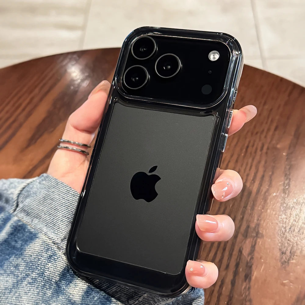 Luxury Transparent Shockproof Case For iPhone 17 16 15 14 13 12 11 Pro Max Air Plus Clear Bumper Acrylic Cases Cover