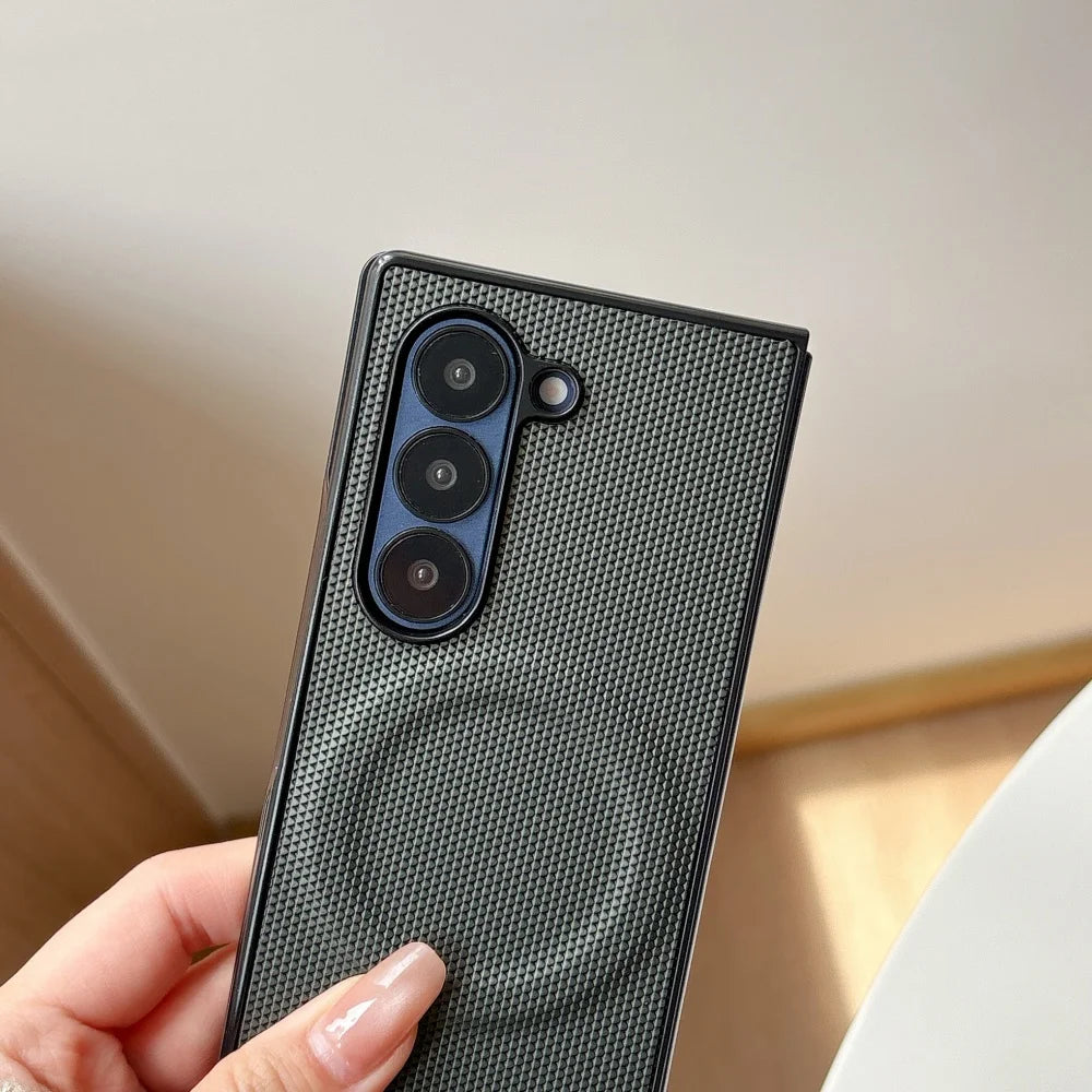 Carbon Fiber Magnetic Wireless Charging Shockproof Case Samsung Z Fold