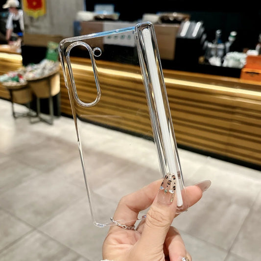 Acrylic transparent shockproof hard back cover case samsung z fold - product image